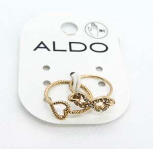 Aldo Gold Rings - Infinity and Heart Stackable Minimalist Cute Rings